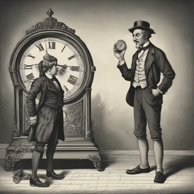 Two clocks illustrating the concepts of Duration and Time to Maturity in fixed income securities