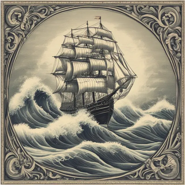 A bondholder navigating a sea of treasury bonds, utilizing duration as a compass to manage risk and adapt to changing interest rates