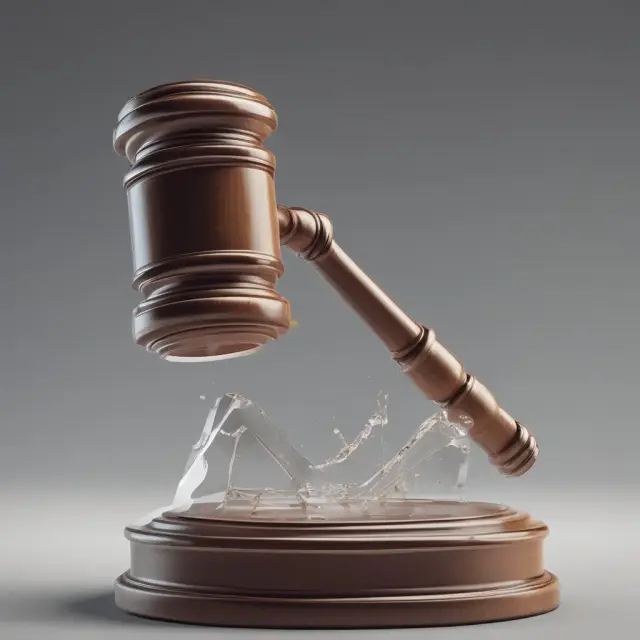 Transparent IPO auction with a gavel striking, symbolizing the Dutch Auction process ensuring fair prices for individual investors
