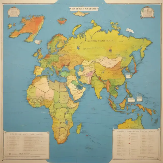 Natural gas geyser causing currency appreciation and economic instability for various countries on a world map