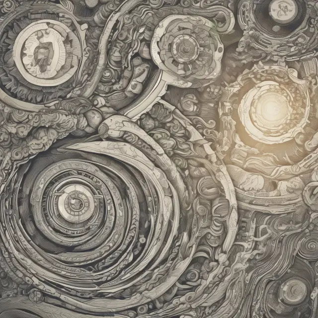 Image of currency waves rolling over technology gears, symbolizing the continued impact of Dutch disease in a modern economy