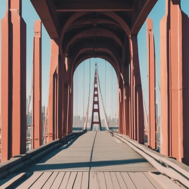 A scale balances atop a secure bridge connecting funds transfer with securities transfer, demonstrating DVP
