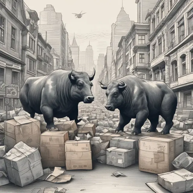 Bull representing delivery exchanges securities with bear symbolizing payment in market crashes, central depositories, and cross-border transactions