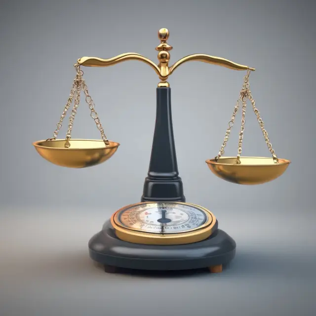 An electronic scale with digital securities on one pan and a custodian emblem on the other, illustrating time savings, cost reduction, and risk mitigation in DWAC.