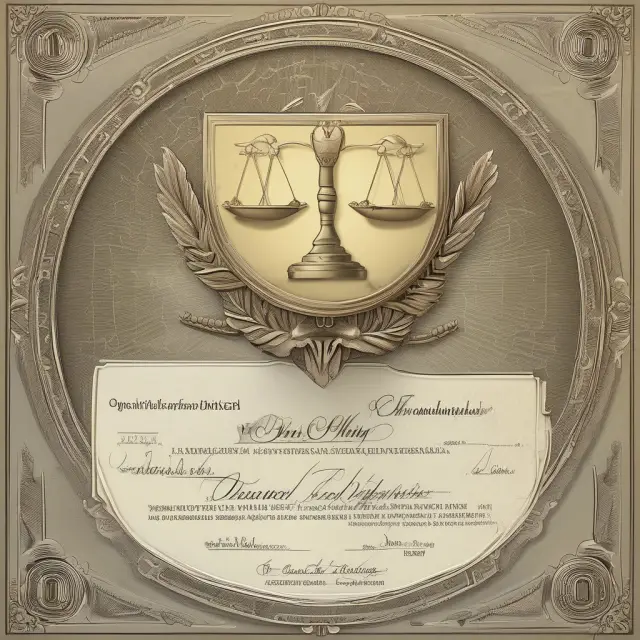 Medallion Signature Guarantee symbolized by a scale of justice, signing digital share certificates in a networked environment.