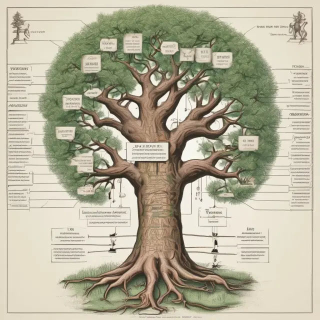 Legacy tree depicting a grantor