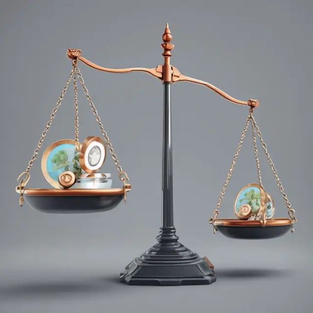 Image of golden scales balancing an accurate and fluctuating discount rate for capital budgeting