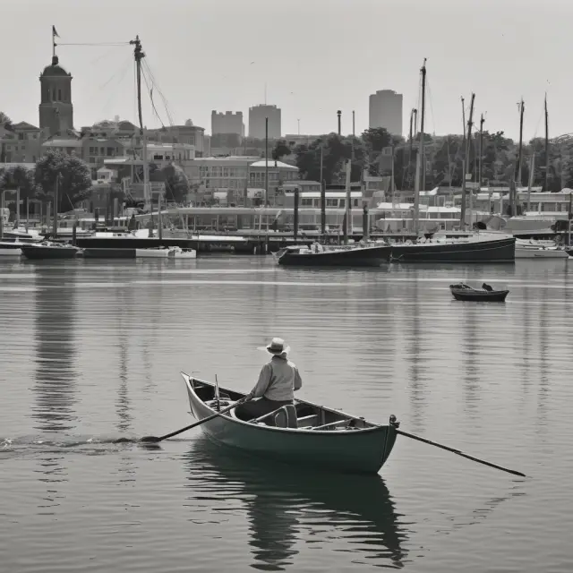 An SSDI boat sails past the IRS harbor while a taxman in a canoe, holding an EITC sign, awaits to help determine earned income status