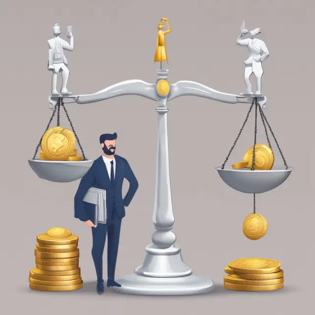 A software engineer holding a scale with a salary paycheck on one side, gold coins for bonuses, and silver coins for tips, illustrating various forms of earned income
