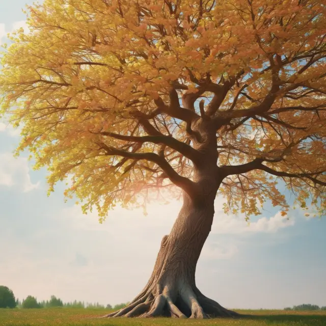 Golden tree symbolizing earned income with branches for retirement planning, fruits as social security benefits, and roots entwined with long-term disability safety net