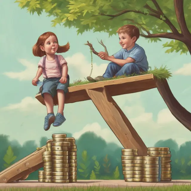 A see-saw with the EITC limit on one end and maximum AGI on the other, maintaining balance to ensure eligible taxpayers