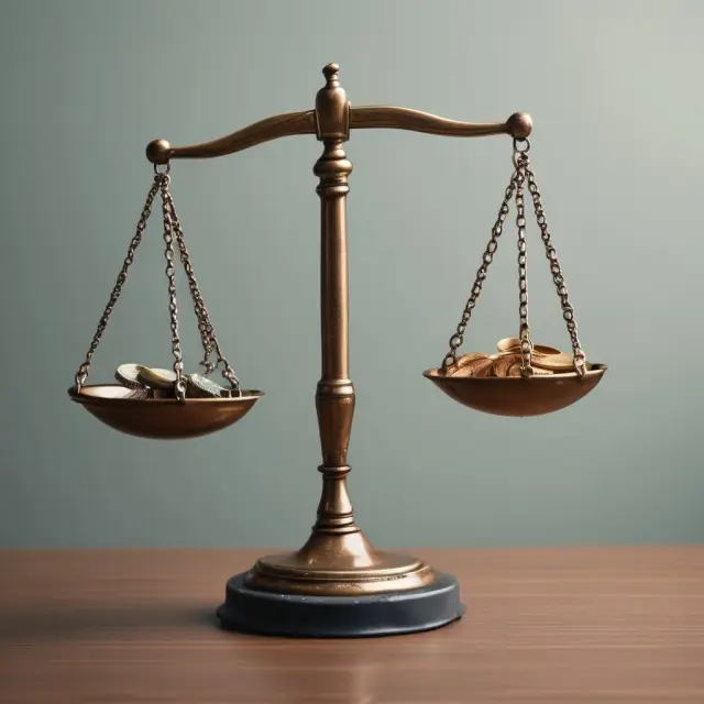 A balance scale with earned premiums on one side and unearned premiums on the other, representing insurance revenue streams