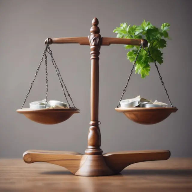 An image of a balanced scale with insurance companies on one side and policyholders on the other, with earned premiums acting as a fulcrum, symbolizing the equilibrium between their interests.