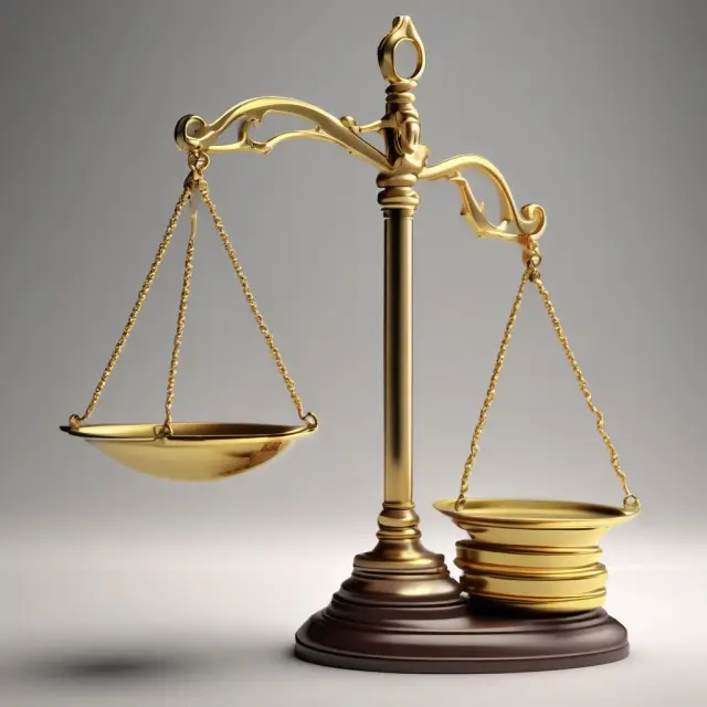 Golden balance scale with a gold ingot on one side, representing earned premiums and revenue growth in the insurance industry