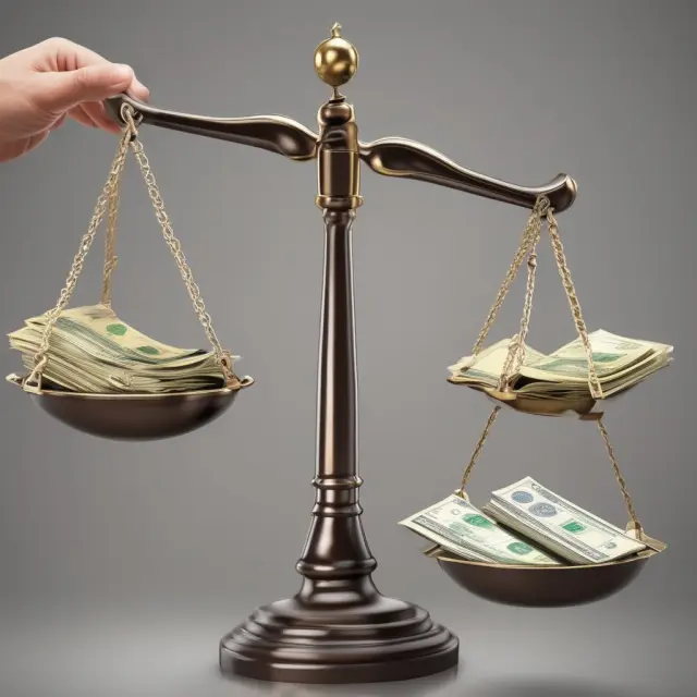 Scales representing insurance premiums tip in favor of earned revenues, symbolizing the importance of recognizing and reporting realized income in the insurance industry