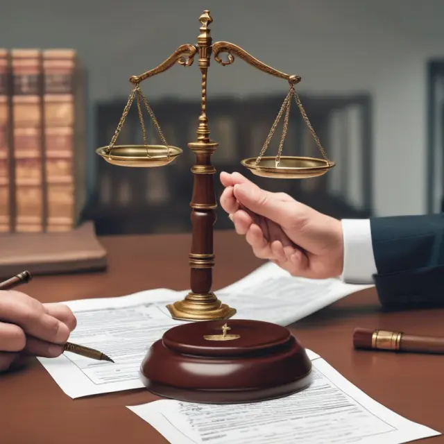 A gavel hovers above the signing of a real estate contract, representing earnest money deposit refunds based on contingencies and seller breaches