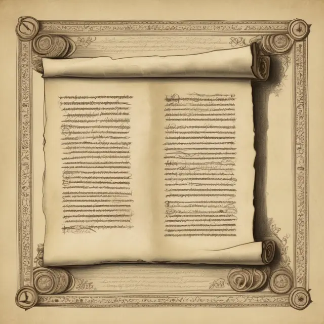 Scroll representing legal journey, unfurling property deed - Earnest Money Deposits in Real Estate