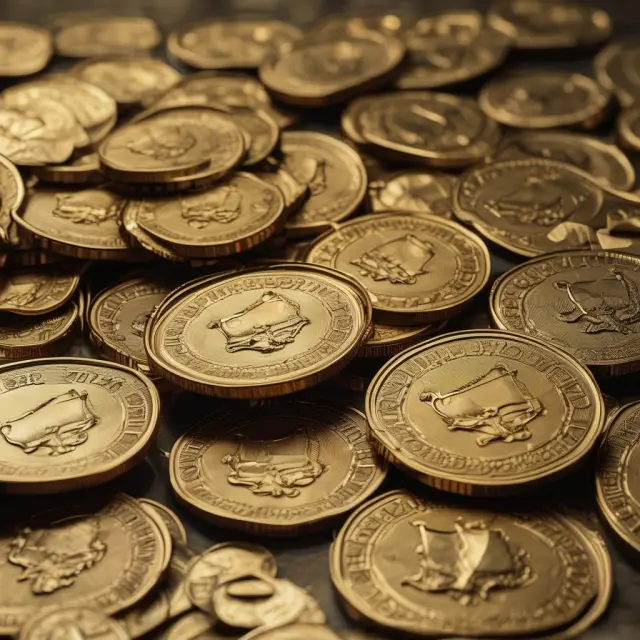 A golden scale balanced with record-breaking profits on one side and surprising losses on the other, symbolizing the impact of noteworthy earnings announcements on share prices.