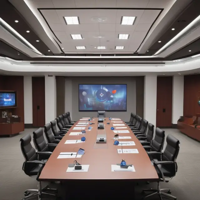 Executives presenting financial data from SEC documents during an earnings call while analysts listen intently and ask questions.