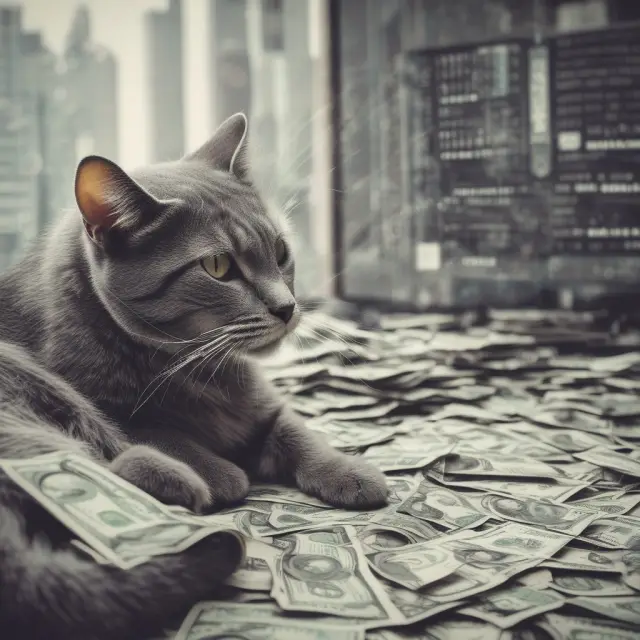 A clever feline (analyst) stalking a sneaky mouse (company), illustrating the anticipation, analysis, and reaction during earnings releases