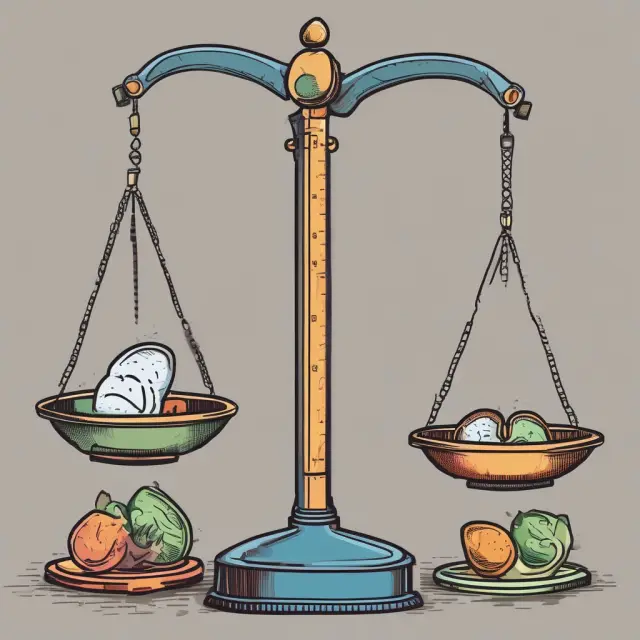 A scale with pans holding weights labeled as EBITDA, EBT, and EPS. Each pan represents the earnings measure, symbolizing their significance in evaluating a company