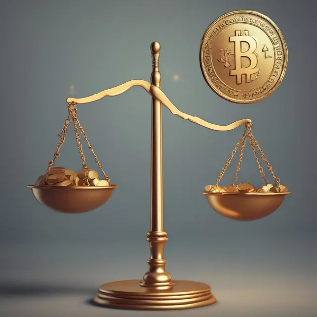 A golden coin symbolizing earnings yield balanced on a scale against a smaller P/E ratio, emphasizing the inverse relationship and higher potential return.