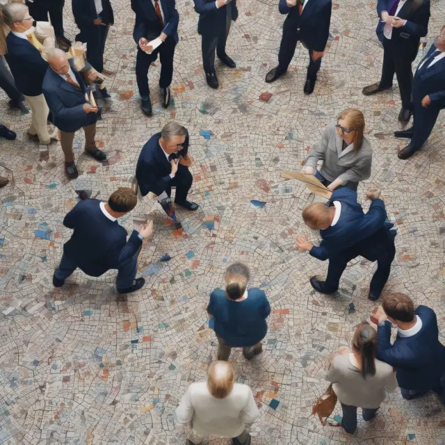 Analysts constructing earnings estimate puzzle, depicting stock price influence