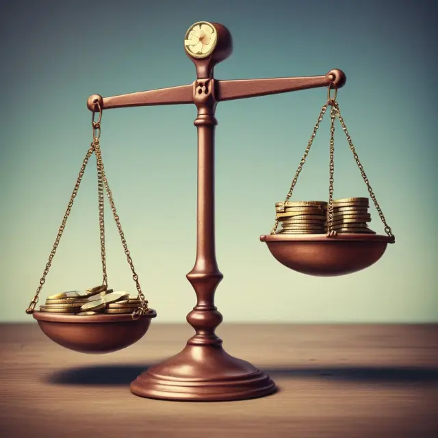 Scale with earnings power value (EPV) tipping the balance against market capitalization, representing fair stock valuation.