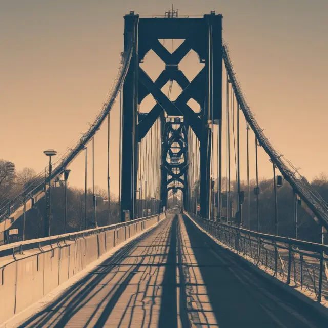 An ornate bridge connecting academic scholars with industry experts, each holding a quarterly earnings report
