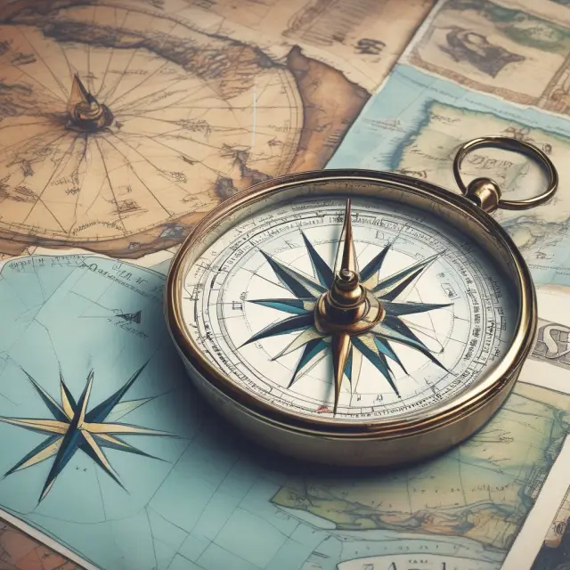 An investor holding a compass amidst an ocean of quarterly earnings reports, symbolizing the crucial role in deciphering accurate financial information