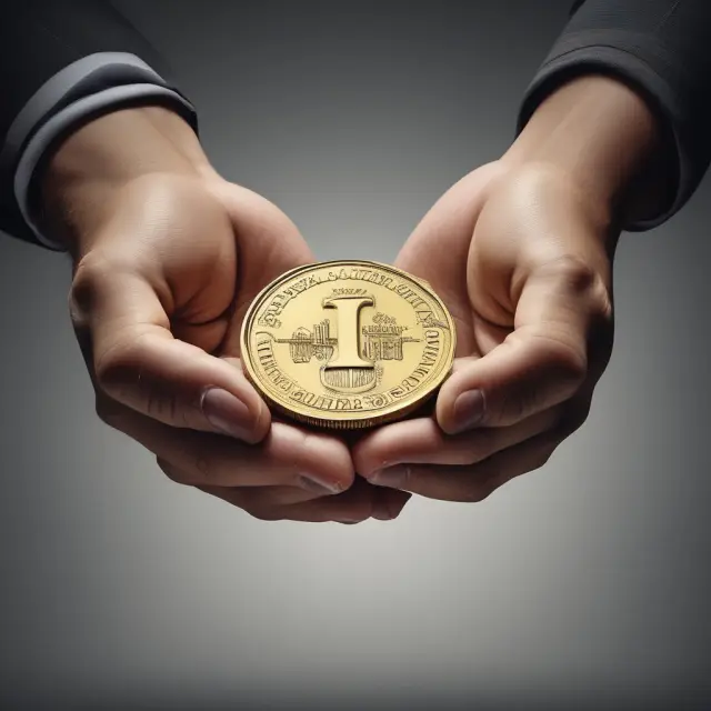 Golden coin transitioning between two hands - Earnout tax savings