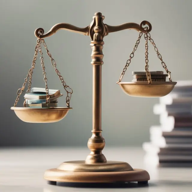 Two balance scales, one labeled