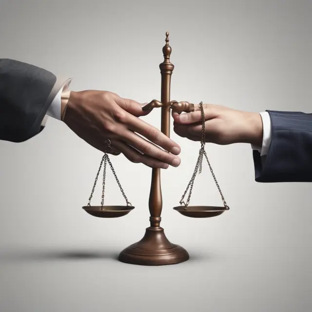 Two scales balancing: one side holds a seller