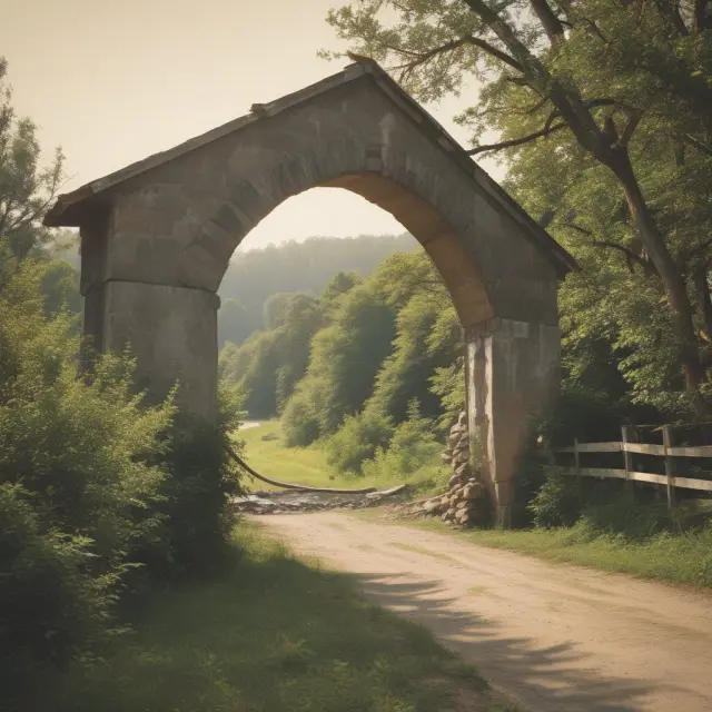 An image of a wooden bridge joining two lands, symbolizing an easement in gross impacting the value of both properties