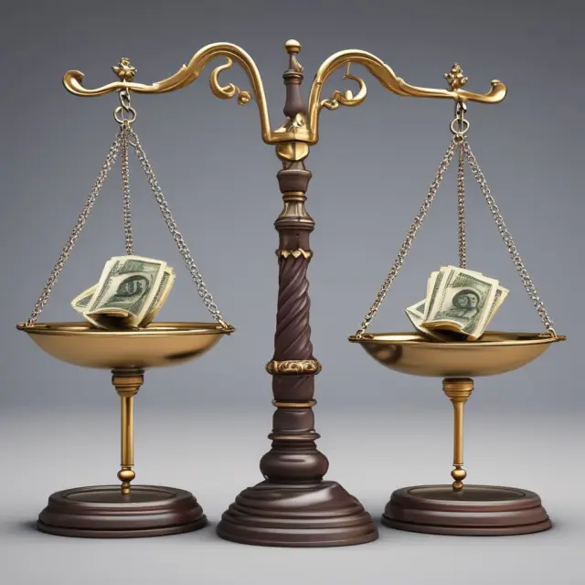 Visualization of EBIT and EBIAT with two balancing scales representing their differences in accounting for taxes.