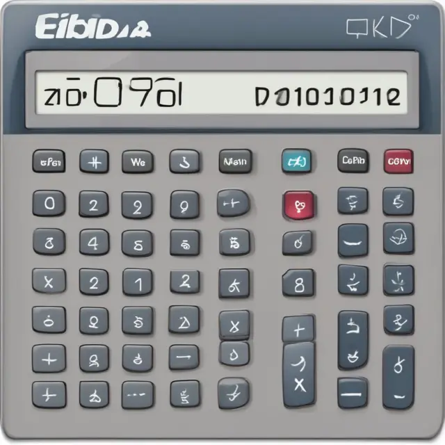An intricate financial calculator with EBIT, depreciation, amortization, interest, and taxes working together to generate the EBIDA figure