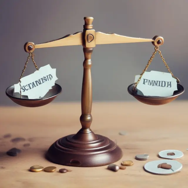Balance scale showing advantages and disadvantages of using Earnings Before Interest, Depreciation, and Amortization (EBIDA) for financial analysis