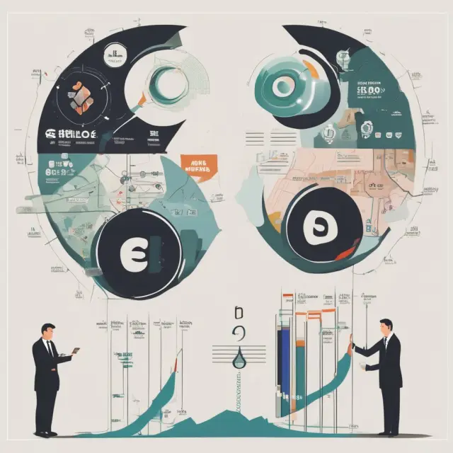 Yin-yang illustration comparing EBITA and EBITDA usage in different industries for profitability evaluation