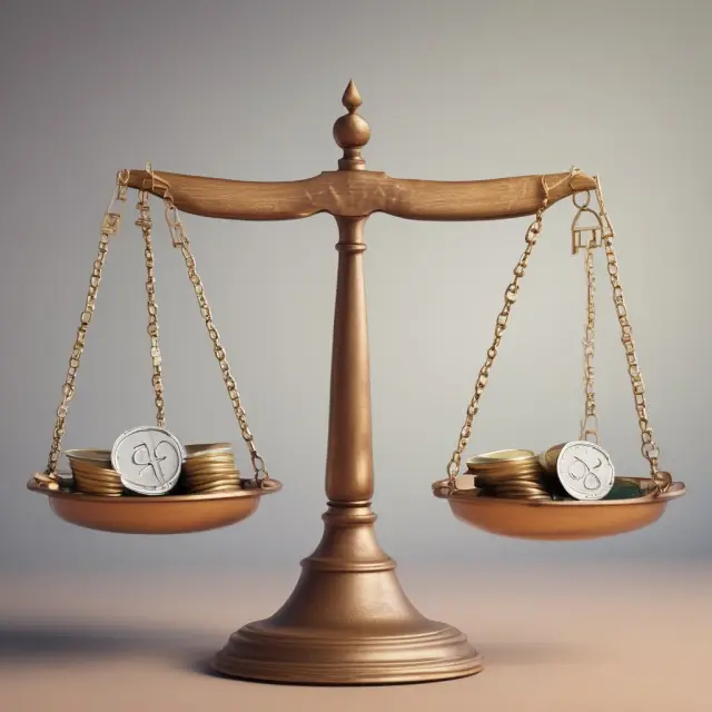 Visualizing the role of GAAP earnings, EBITA, and EBITDA in company analysis: Balance scales representing GAAP earnings, with EBITA and EBITDA fluctuating around them.