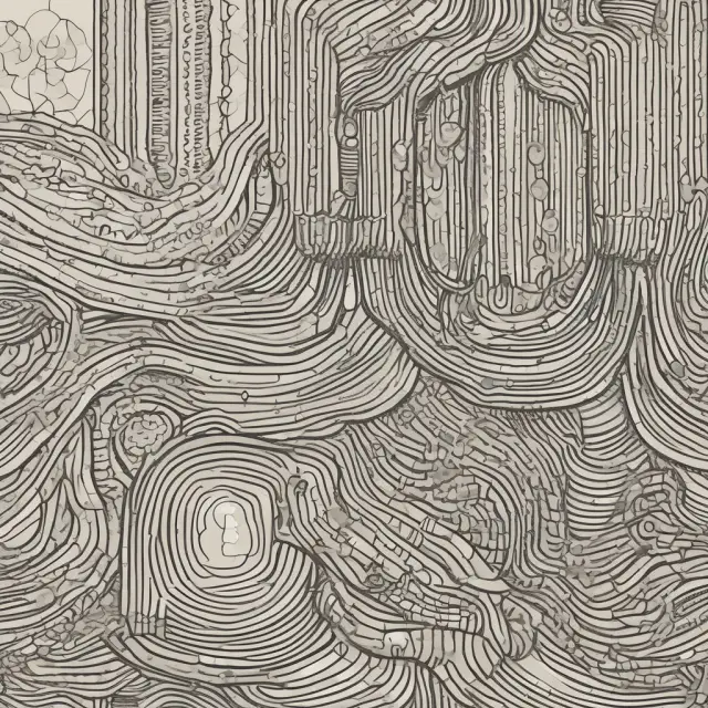 An intricately woven tapestry representing Microsoft, Apple, Walmart, Target, Johnson & Johnson, and Pfizer using EBITA and EBITDA to evaluate their financial health.