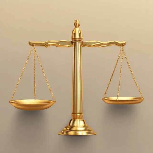 Golden scales weighing Net Income and Operating Income to determine EBITDA, symbolizing core operational profitability