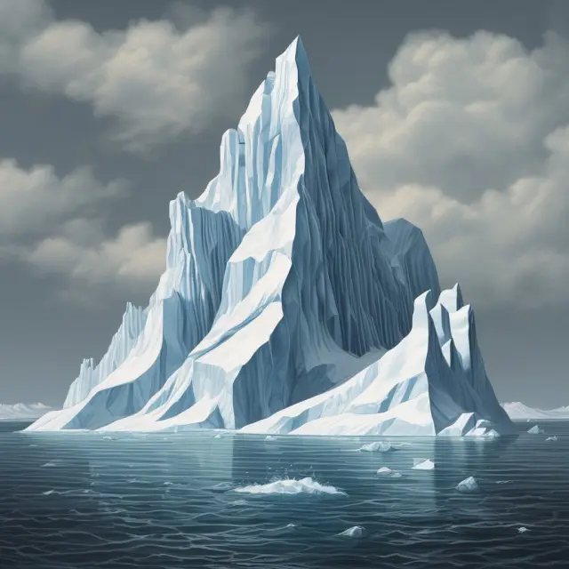 An iceberg with EBITDA as its visible tip while the larger portion representing capital costs lies hidden beneath