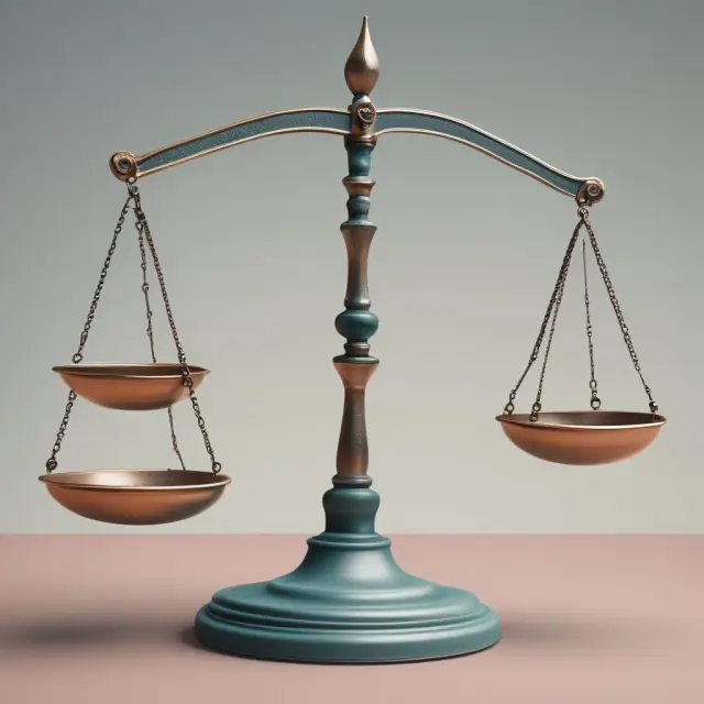 Golden scales tipping balance between EBITDA (earnings before interest, taxes, depreciation, and amortization) and net sales to demonstrate the concept of calculating the EBITDA-to-sales ratio