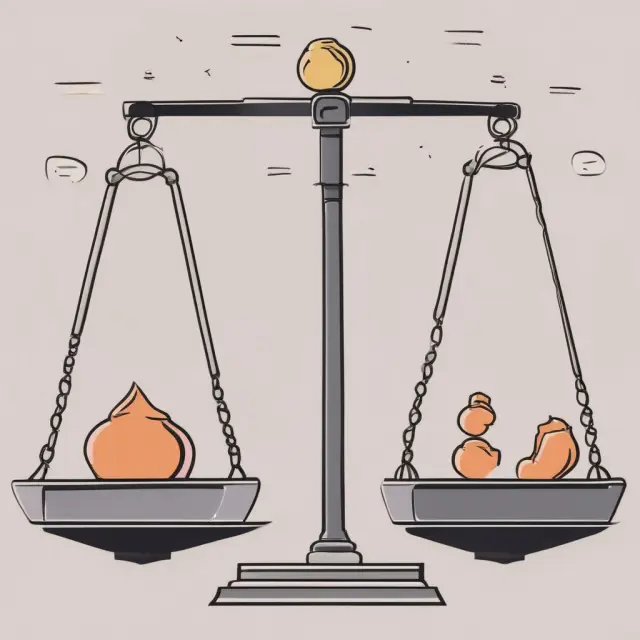 Two scales illustrating EBITDA