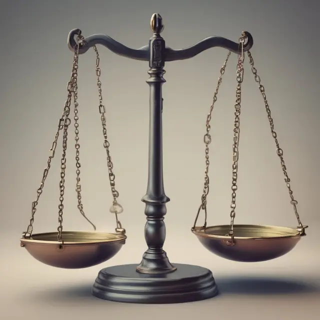 Two balances with golden scales, symbolizing fair valuation during employee buyouts.