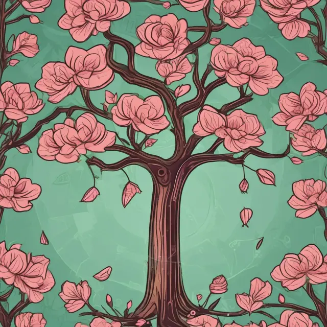 A cryptographic key transforming into a flourishing tree representing Dr. David Chaum