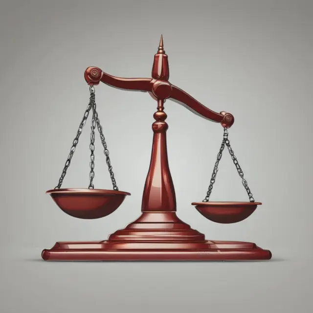 Scales representing fairness tilted towards a determined consumer standing tall, enforcing their rights against credit discrimination