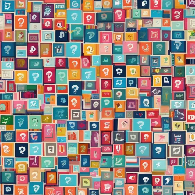 A vibrant quilt displaying question marks, each one representing an answer to a frequently asked ecommerce question