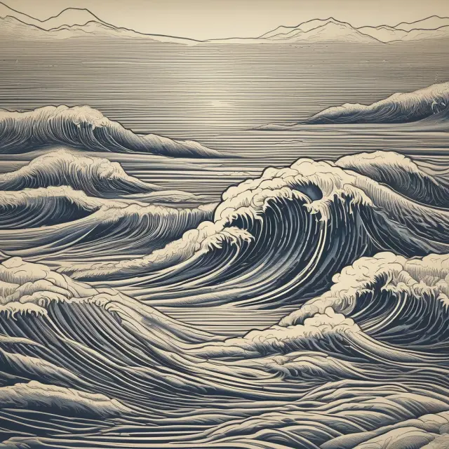 A wave of stock prices with the past