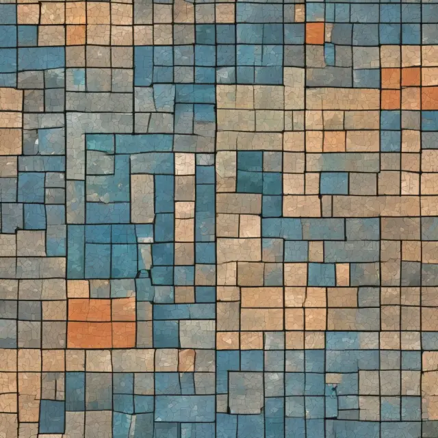 A visually appealing mosaic featuring STATA, SPSS, and R tiles merging together, representing popular econometric analysis software packages.